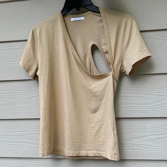 John Elliott Women's Supima Asymmetrical Tee - Picture 4 of 10